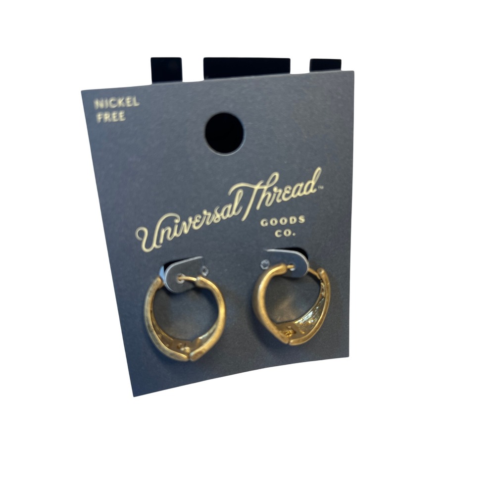 Gold Hoop chunky Earrings Minimalist Boho Modern Huggie Nickel Free